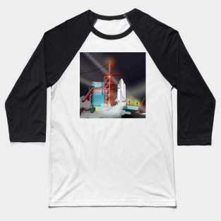 Shuttle Night Launch Baseball T-Shirt